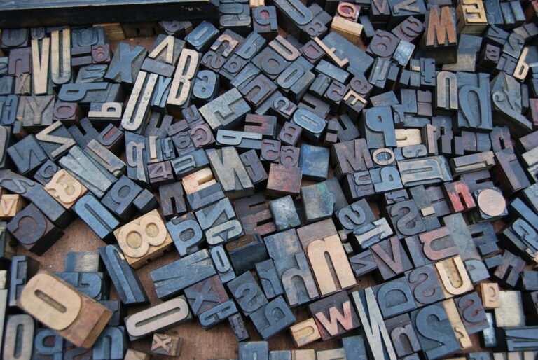 Wooden letter stamps